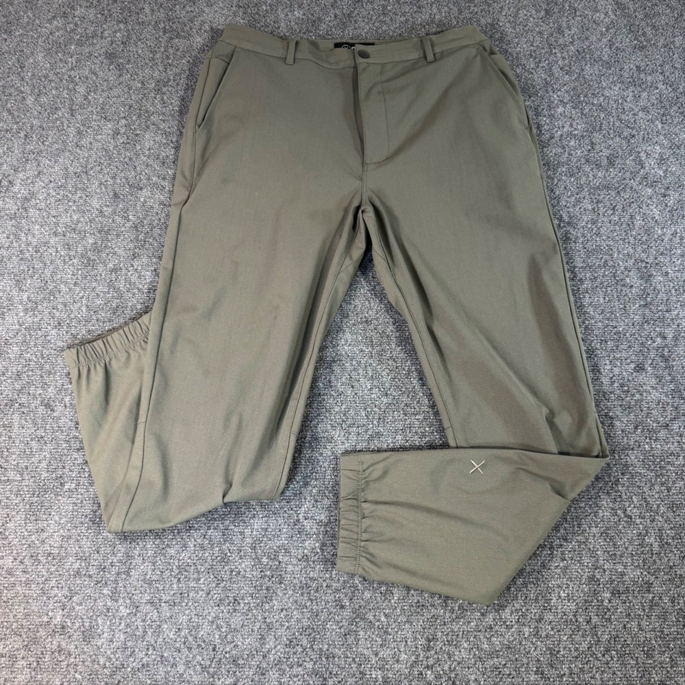 Cuts Clothing AO Jogger Mens Large Olive Green Technical Stretch Pants Slim Fit‎